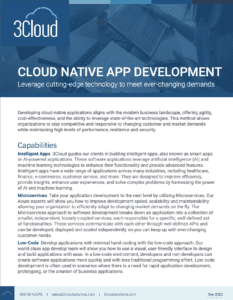 Cloud native app development